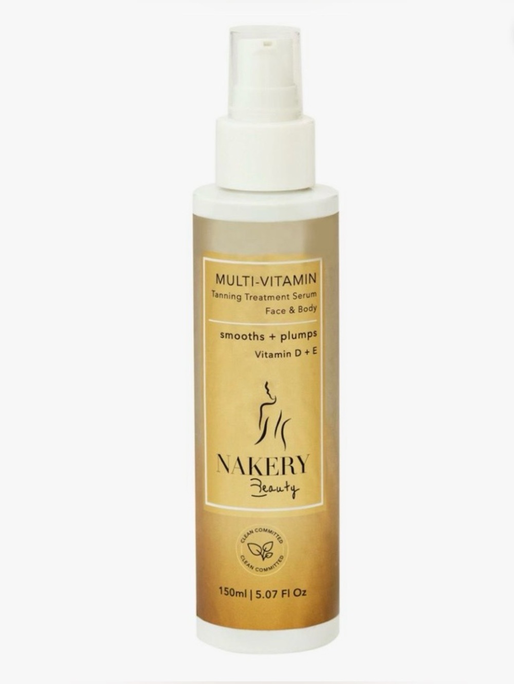 Nakery Beauty Multi-Vitamin Tanning Treatment Serum Face & Body 5.07 oz